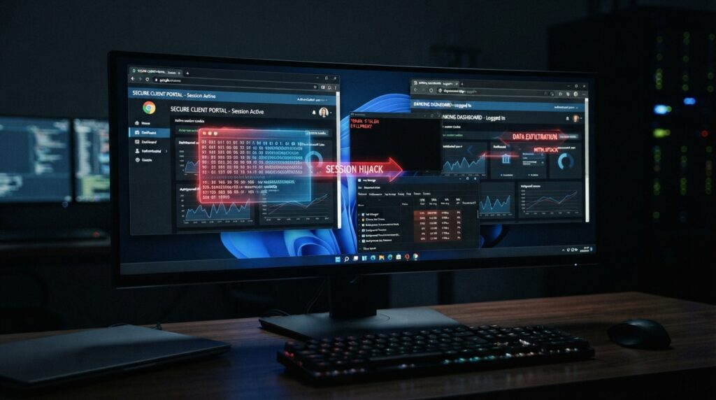 Chrome session hijacking on Windows browsers